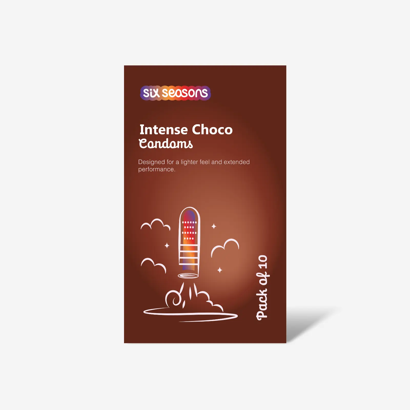 Intense Choco Ribbed & Dotted, Long Lasting Condoms with Benzocaine 4.5%