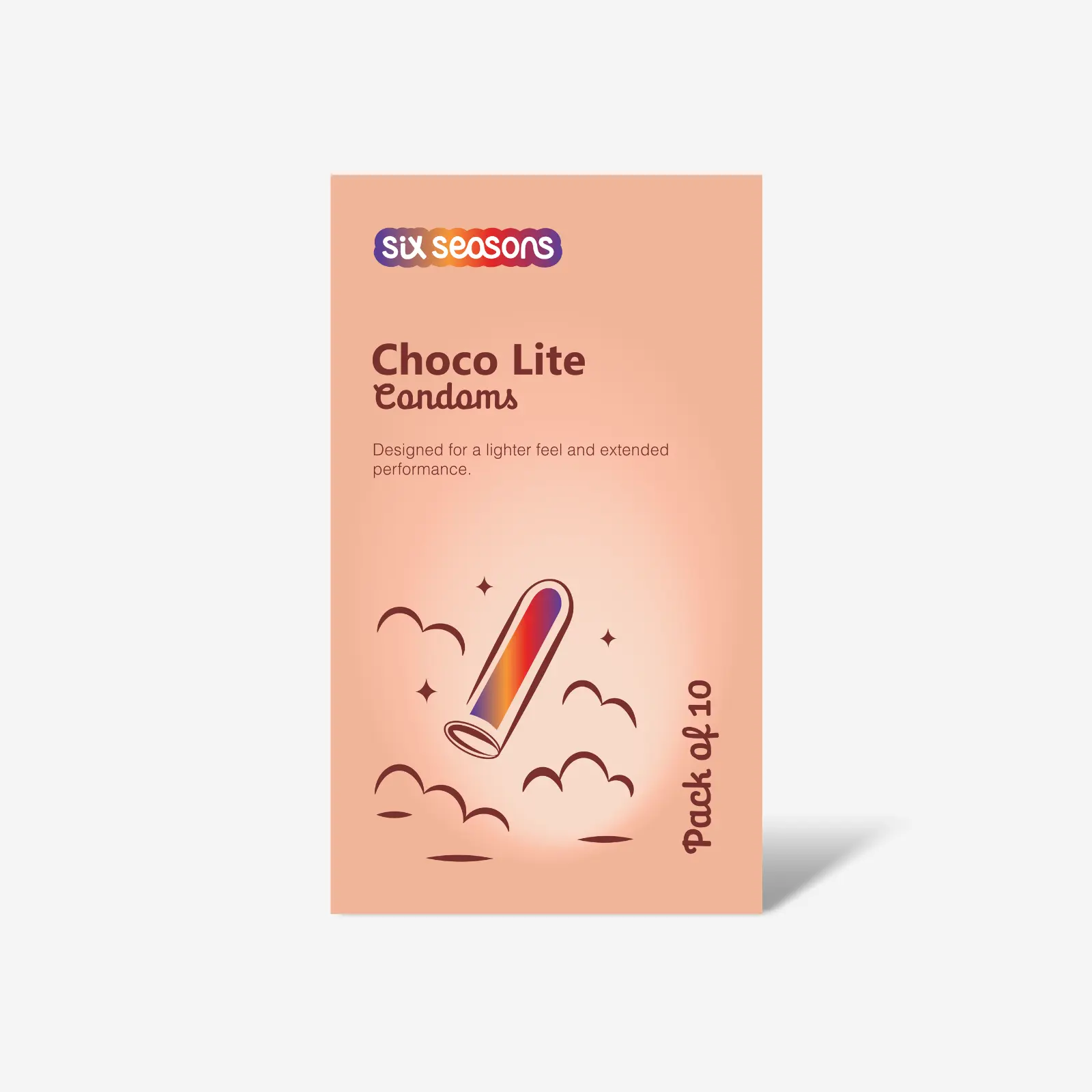 Choco Lite, Ultra-Thin Long Lasting Condoms with Benzocaine 4.5%