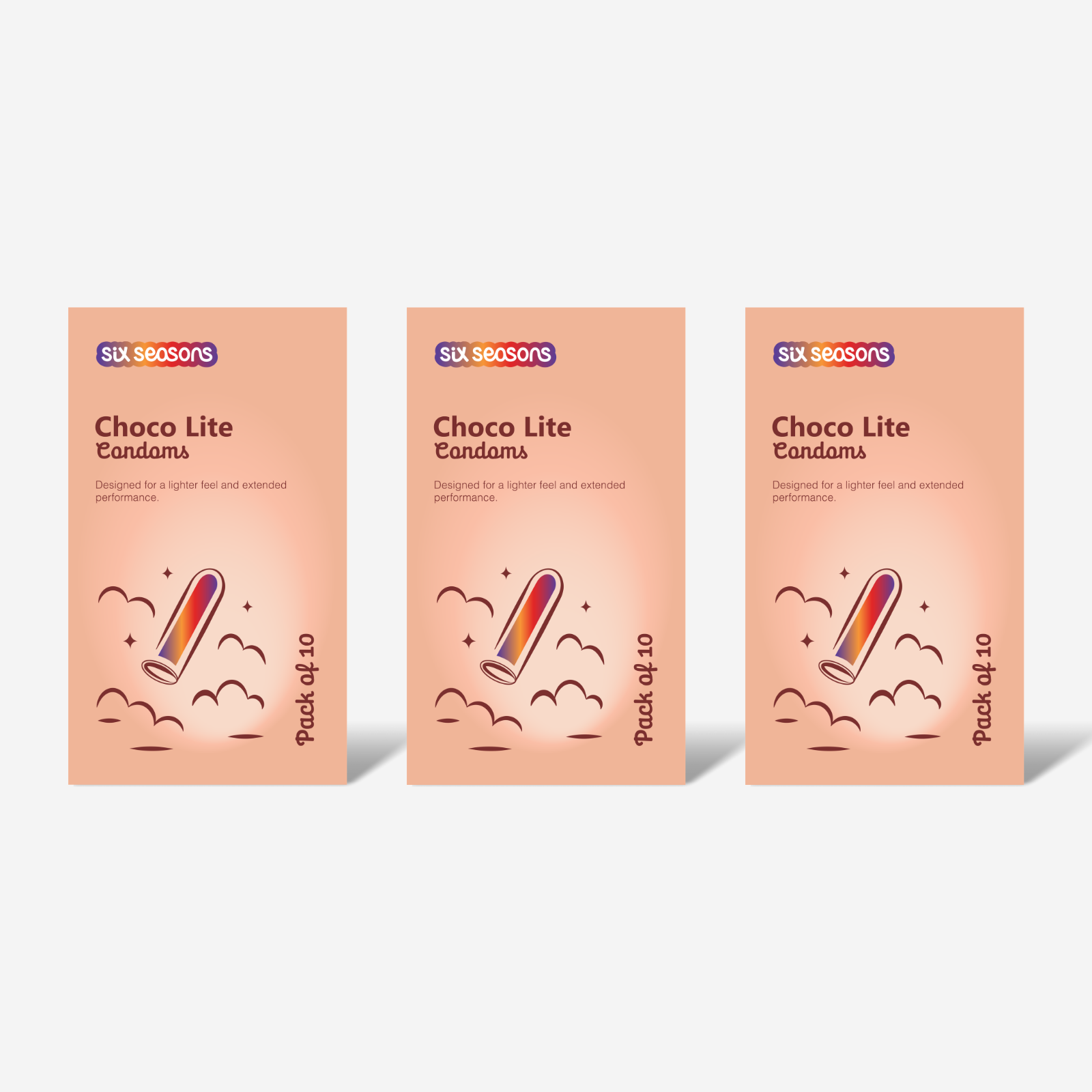 Choco Lite, Ultra-Thin Long Lasting Condoms with Benzocaine 4.5%