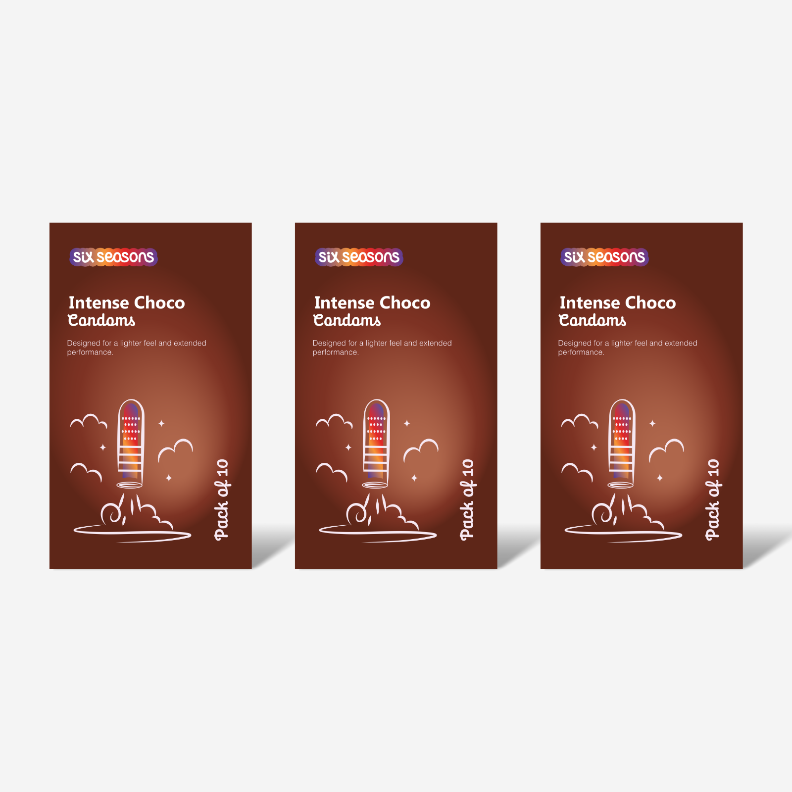Intense Choco Ribbed & Dotted, Long Lasting Condoms with Benzocaine 4.5%